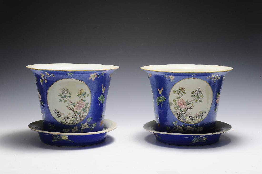 Pair of Porcelain Planters, Early 20th Century (1 of 5)