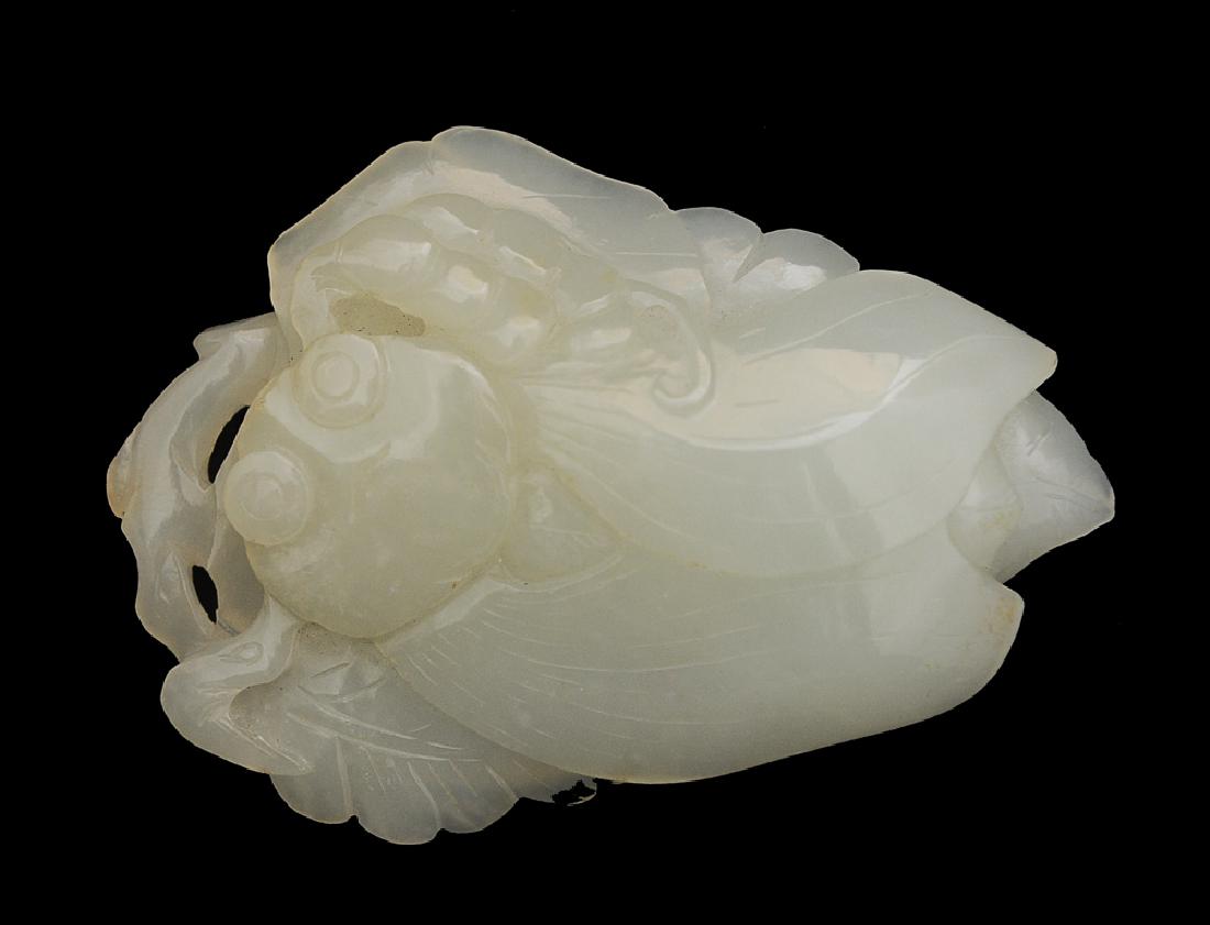Chinese White Jade Cicada Carving, 18th Century (1 of 8)