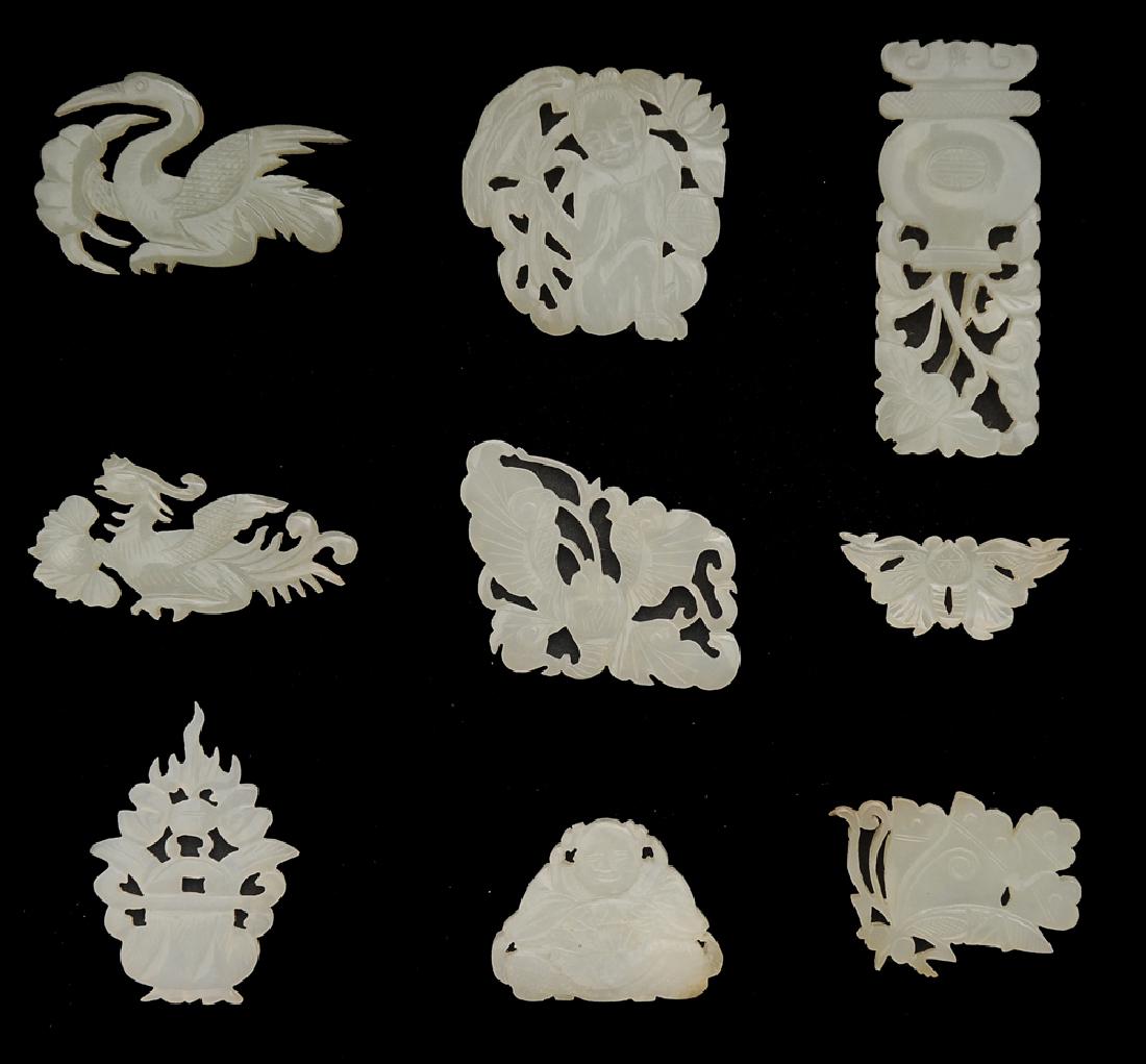 Group of 9 Chinese Jade Plaques, Ming & Qing Dynasties (1 of 8)