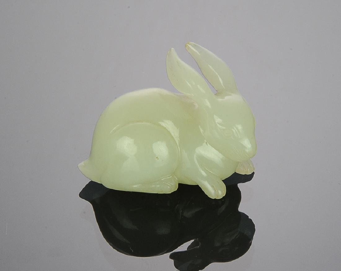 Chinese Jade Rabbit Carving, 19th Century