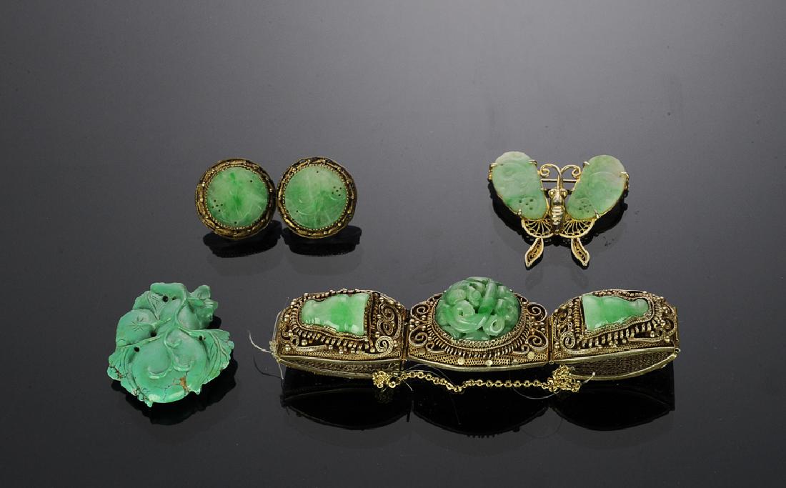 Four Pieces of Chinese Jewelry, 19th - 20th C (1 of 9)
