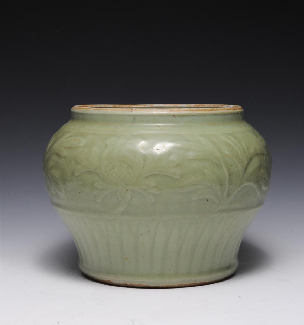 Chinese Celadon Longquan Jar, Early Ming (1 of 9)