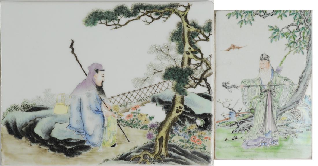 Set of 2 Chinese Porcelain Plaques, Republic (1 of 4)