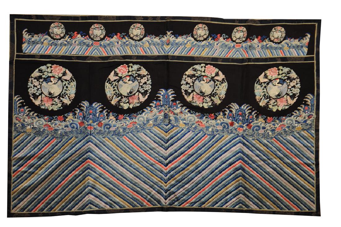 Chinese Silk Crane Panel, 19th Century (1 of 4)