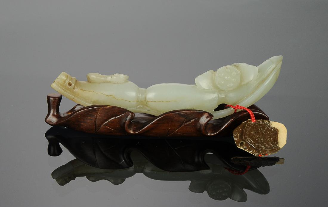 Jade Carving of a Lotus Root, 18th - 19th Century (1 of 4)