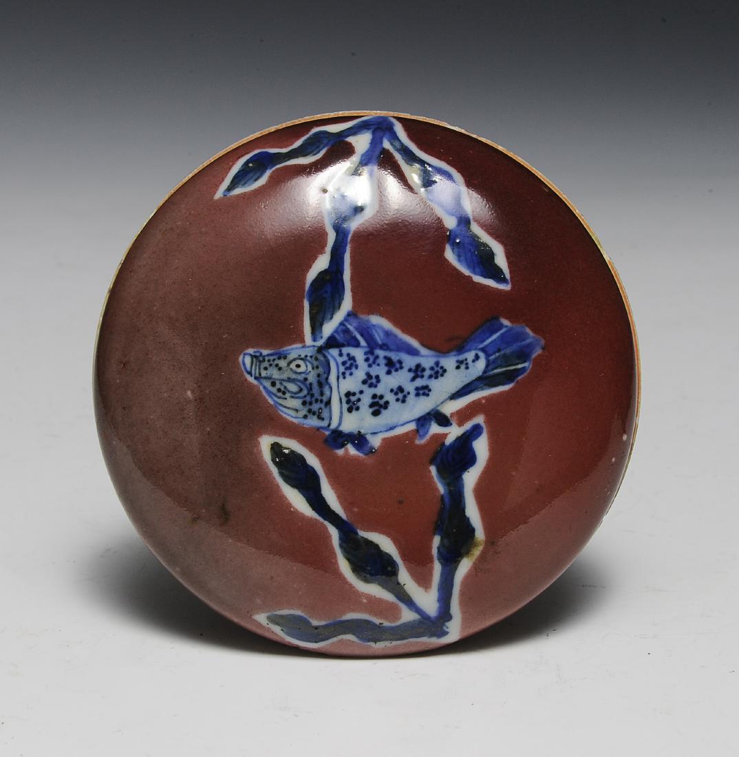 Chinese Red & Blue Seal Box, Late 19th Century (1 of 2)