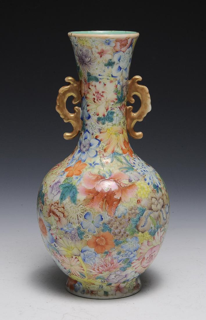 Chinese Millefleur Vase w/ Handles, Republic (1 of 5)