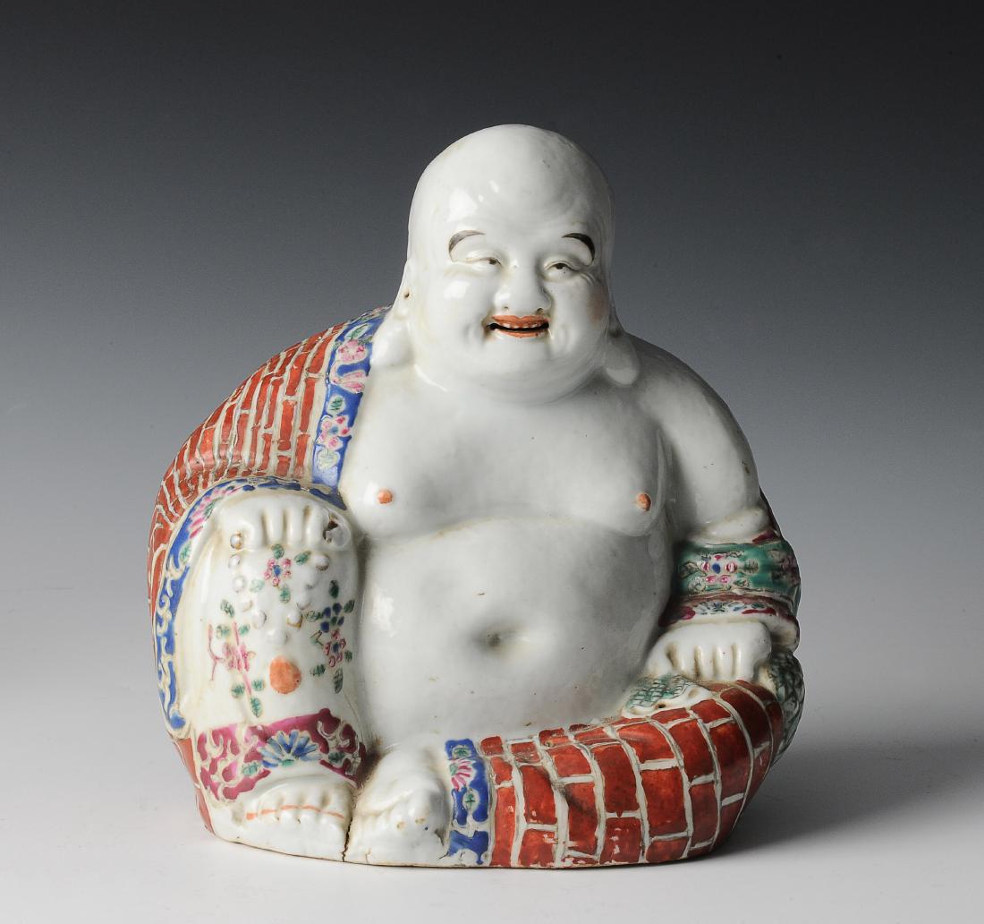 Chinese Famille Rose Budai, Early 20th Century (1 of 6)