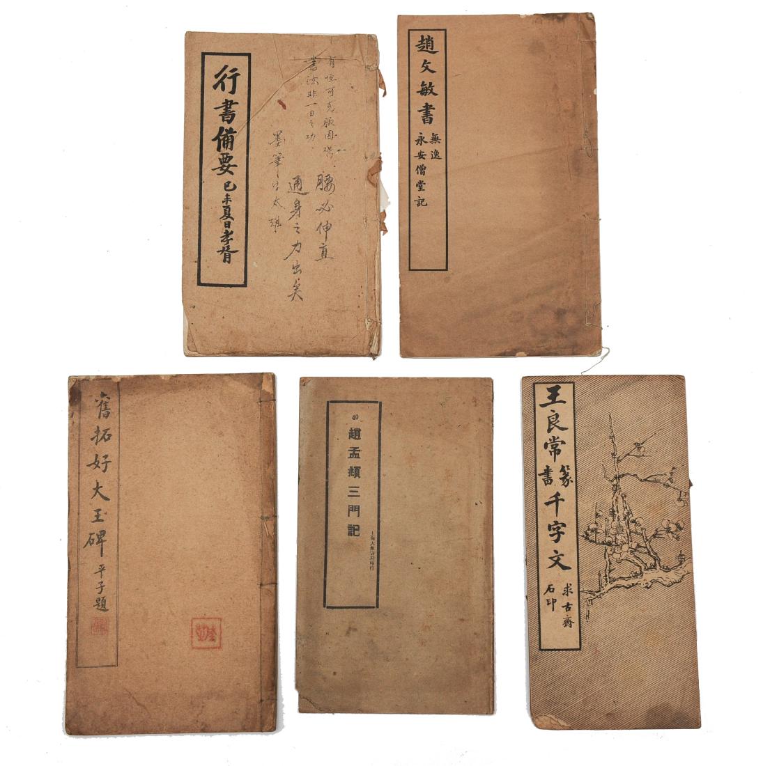 5 Old Calligraphy Books (1 of 1)