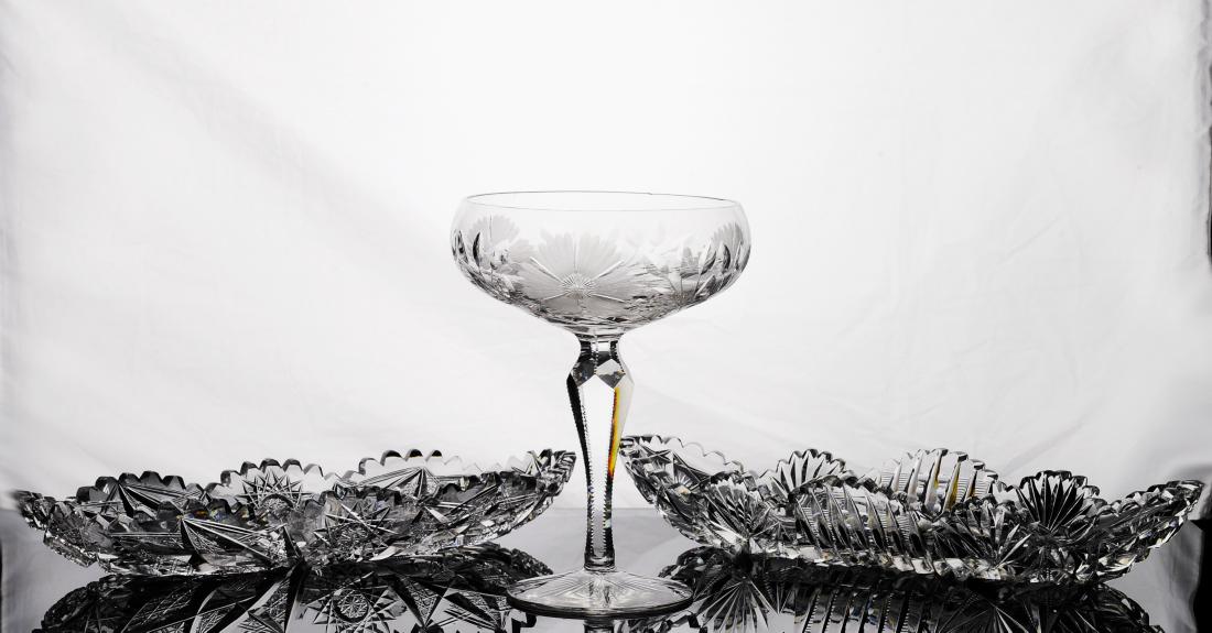 Two Antique American Brilliant Relish Dishes Plus (1 of 2)