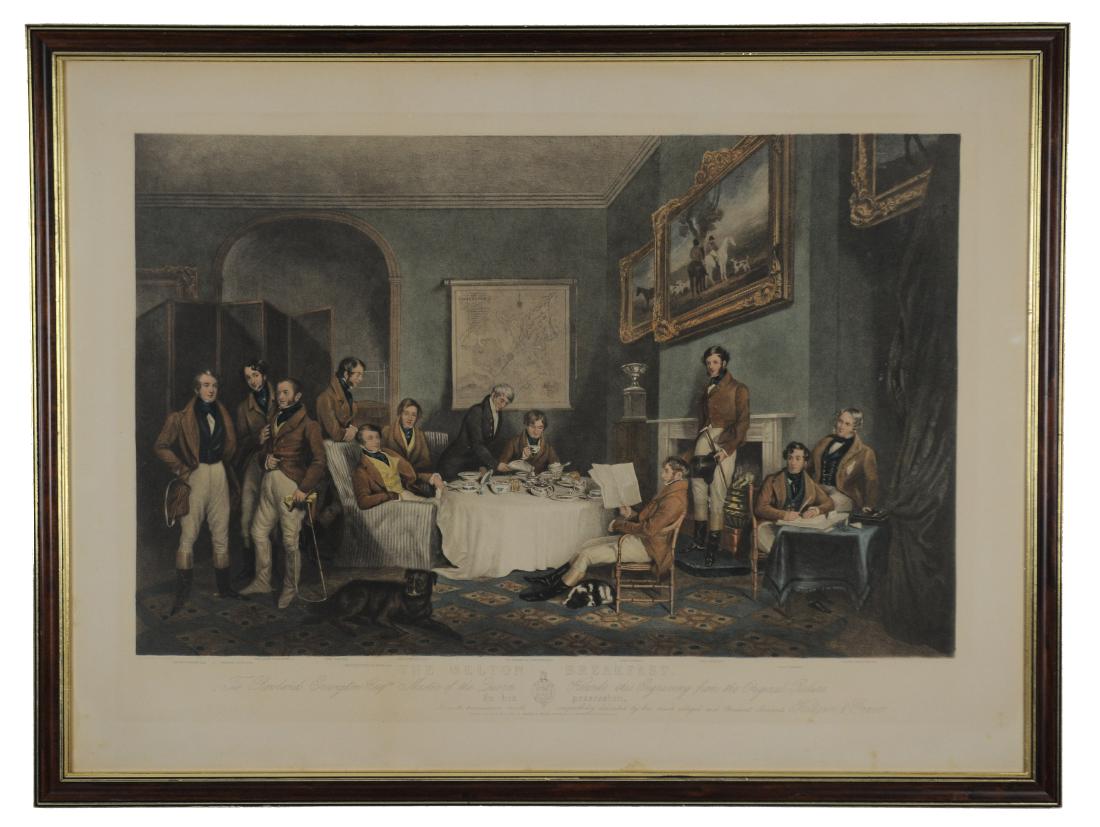 Framed 1839 Hand Colored Lithograph (1 of 2)