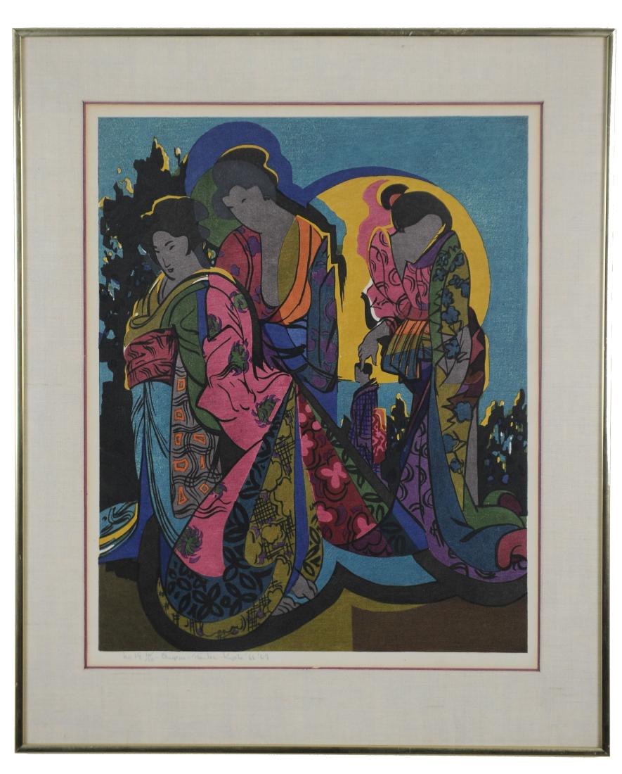 Woodcut by Stanton MacDonald-Wright No.19 Kyoto (1 of 4)