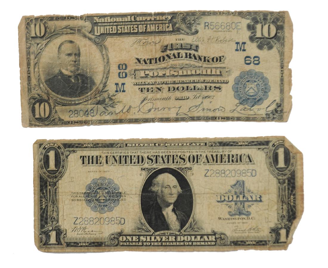 1902 $10 The National Bank of Portsmouth Note + (1 of 1)