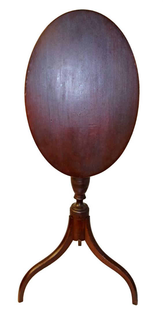 Oval Tilt Top Birch Candle Stand, Newburyport, MA. (1 of 6)