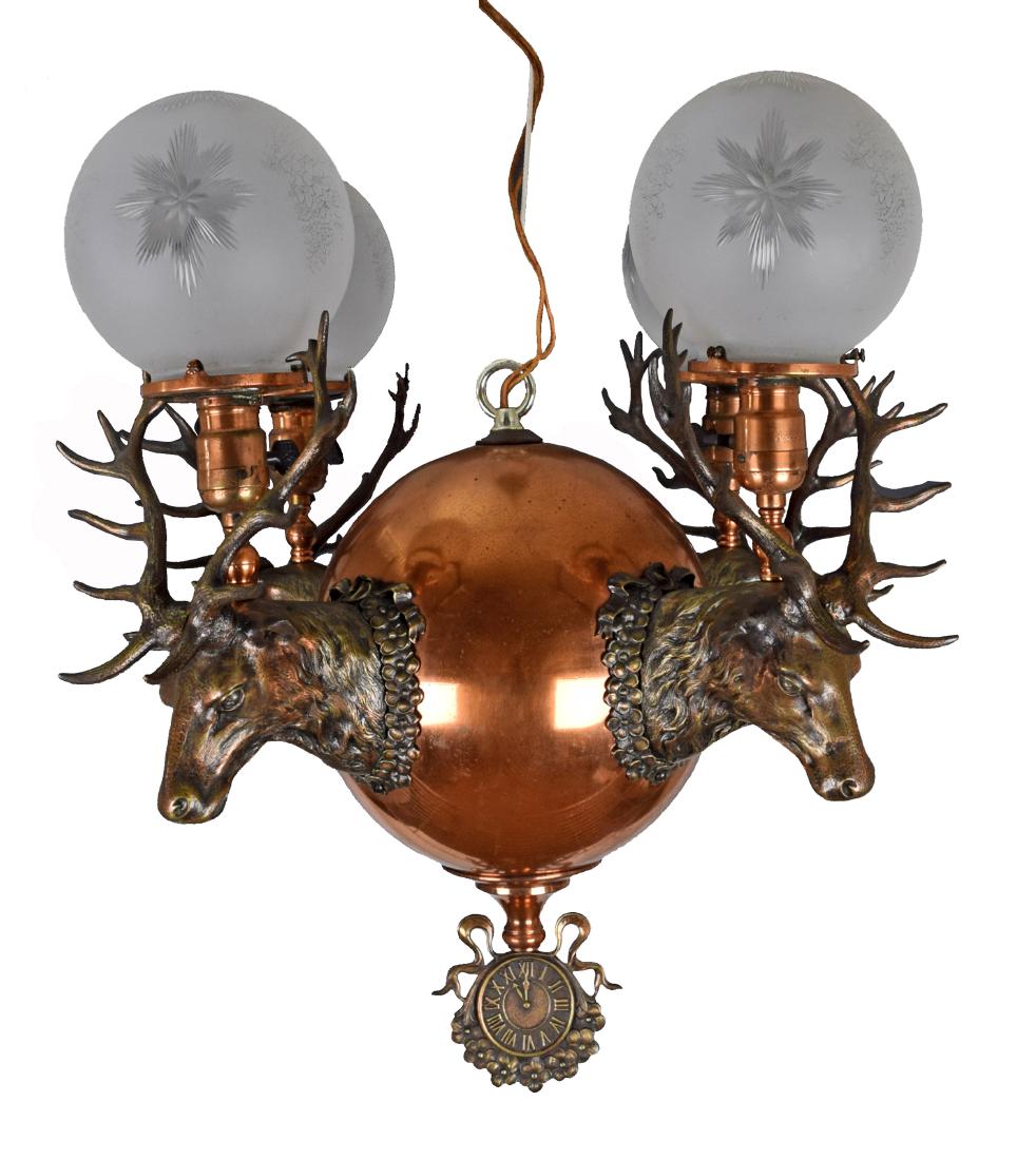 RARE Elks Lodge Chandelier Circa 1895 (1 of 3)