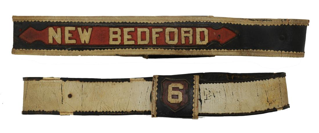 Two Leather Fire Parade Belts (1 of 1)