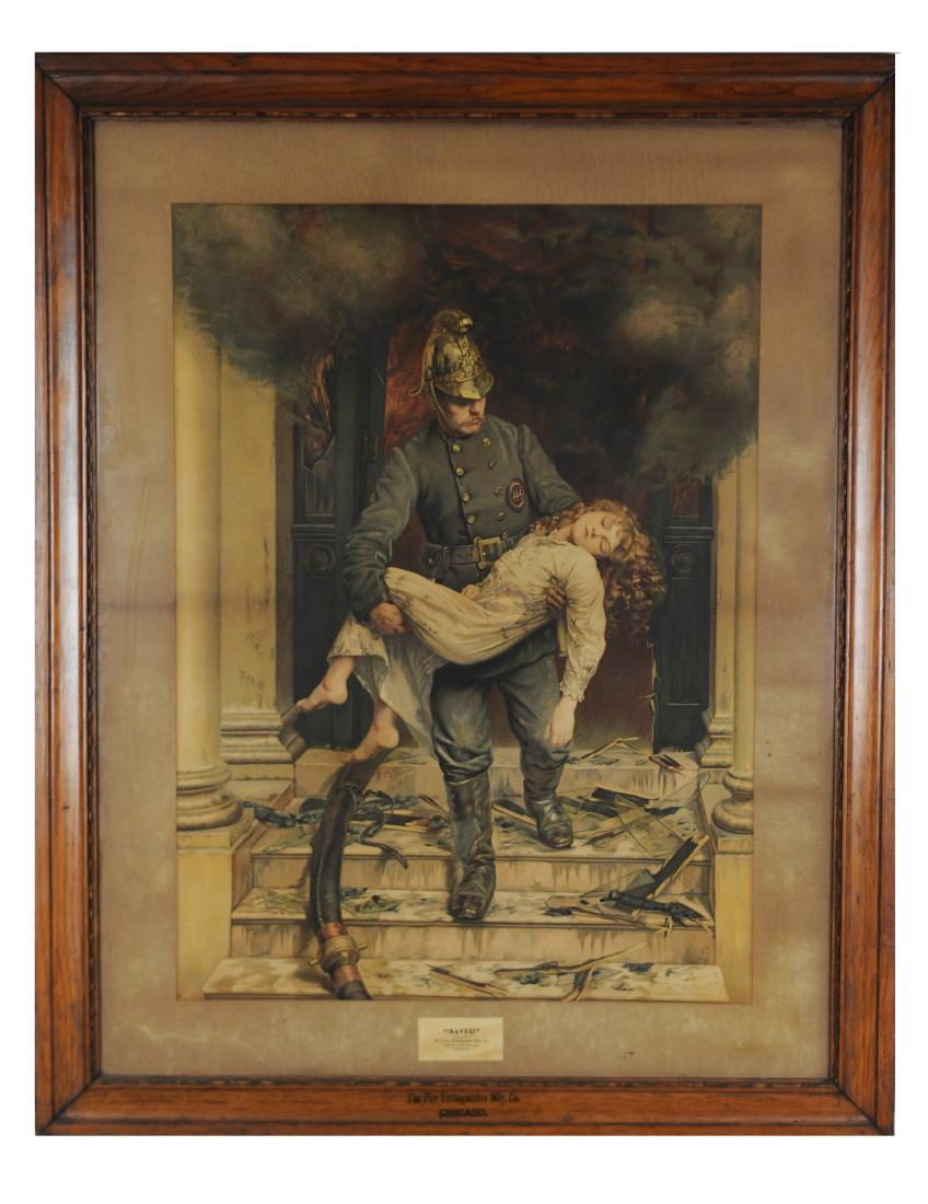 Rare 19th Century Fire Extinguisher Co. Sign (1 of 4)