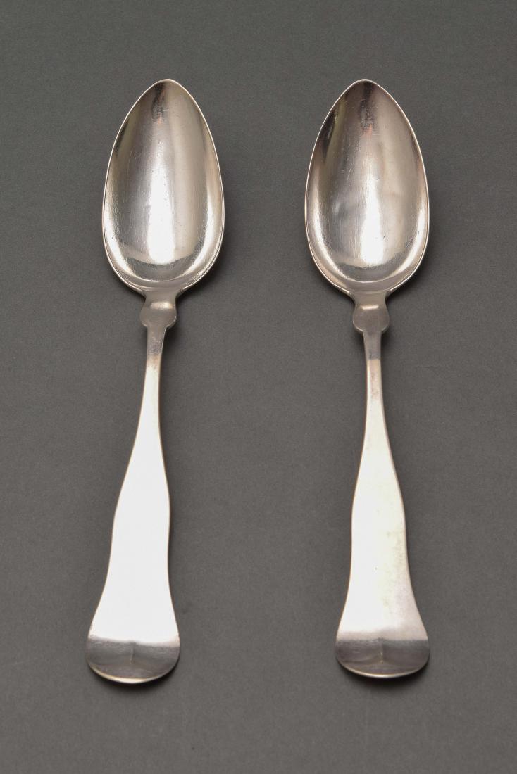 Two Coin Silver Serving Spoons - Charles T. Emery (1 of 2)