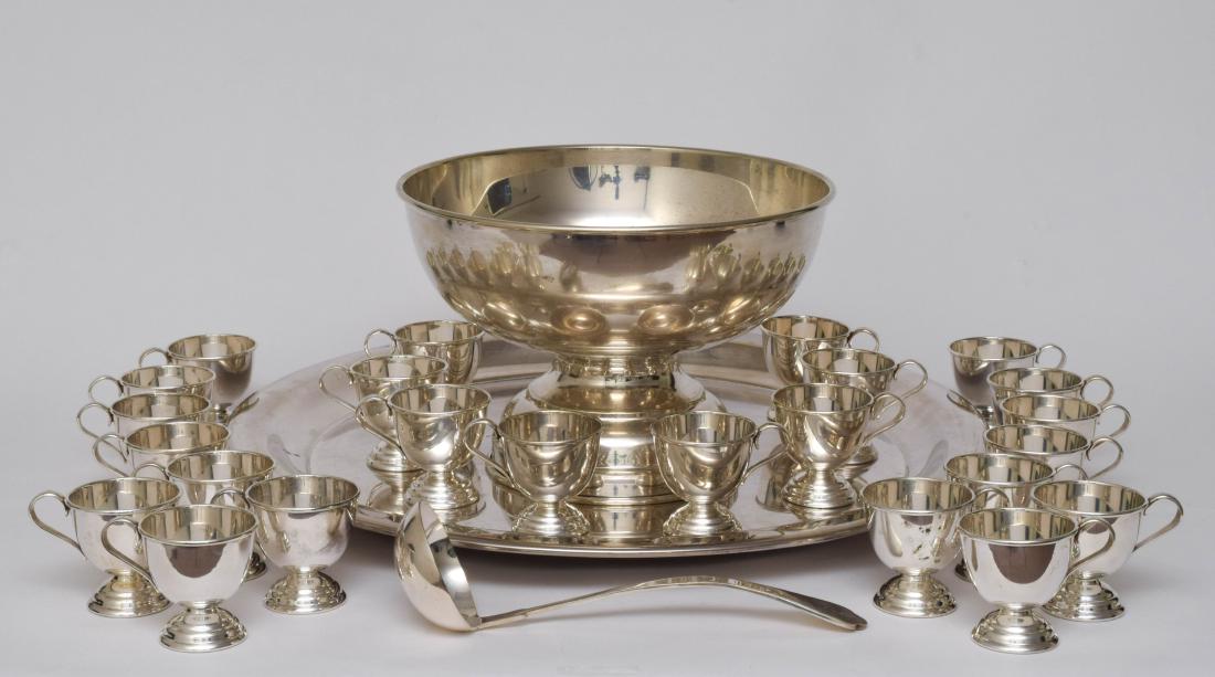 Nickel Silver Punch Bowl Set (1 of 3)