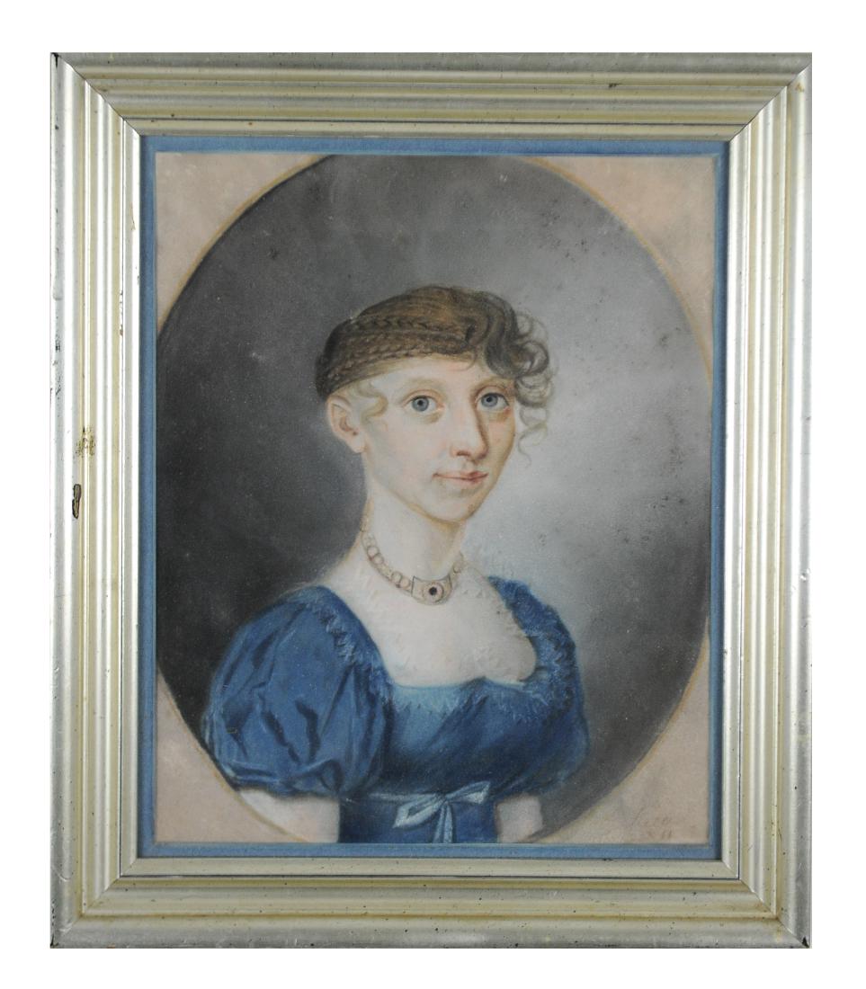 Signed & Dated English Pastel Portrait of a Woman (1 of 3)