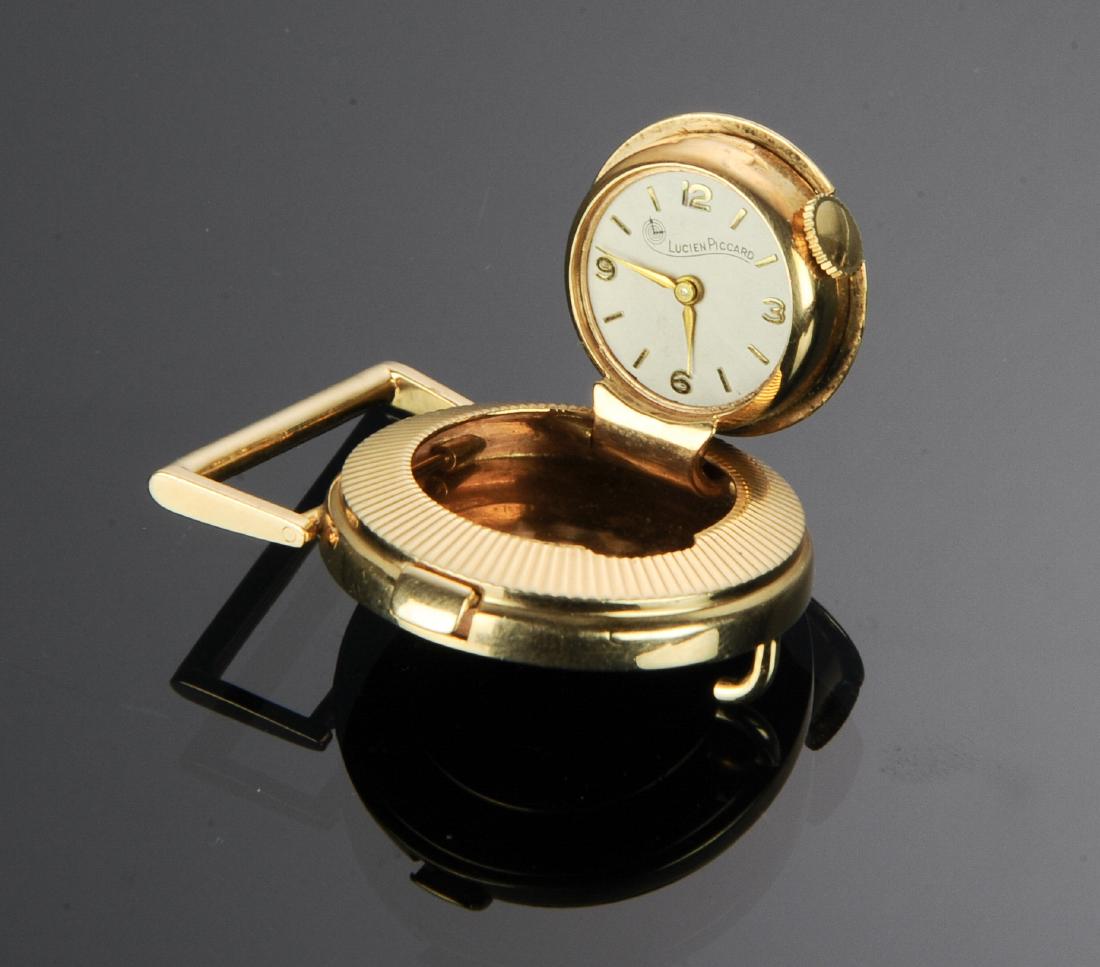 A Custom Lucien Piccard 14K Belt Buckle Watch (1 of 2)