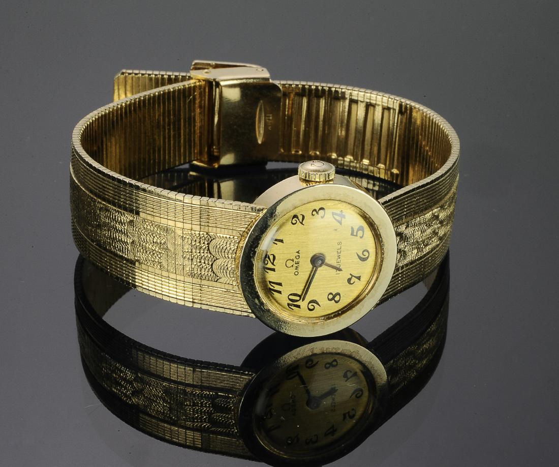 An 18K Gold Omega Ladies Watch (1 of 1)