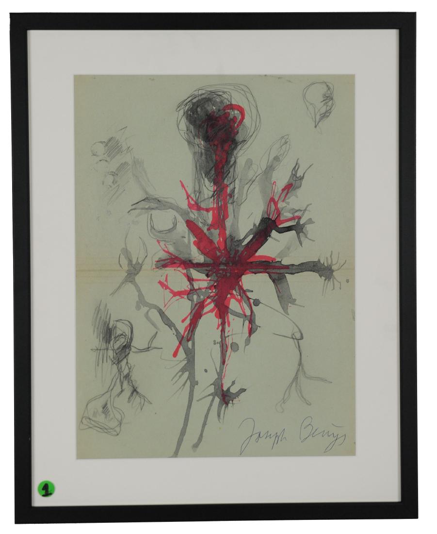 Joseph Beuys Untitled Abstract Watercolor (1 of 3)