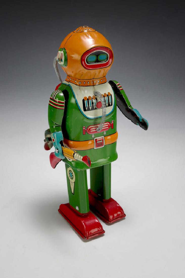 Rare Interplanetary Explorer Robot by Naito Shoten: Complete and original. Dimensions are: 7 3/4" tall. All measurements are approximate. Excellent
