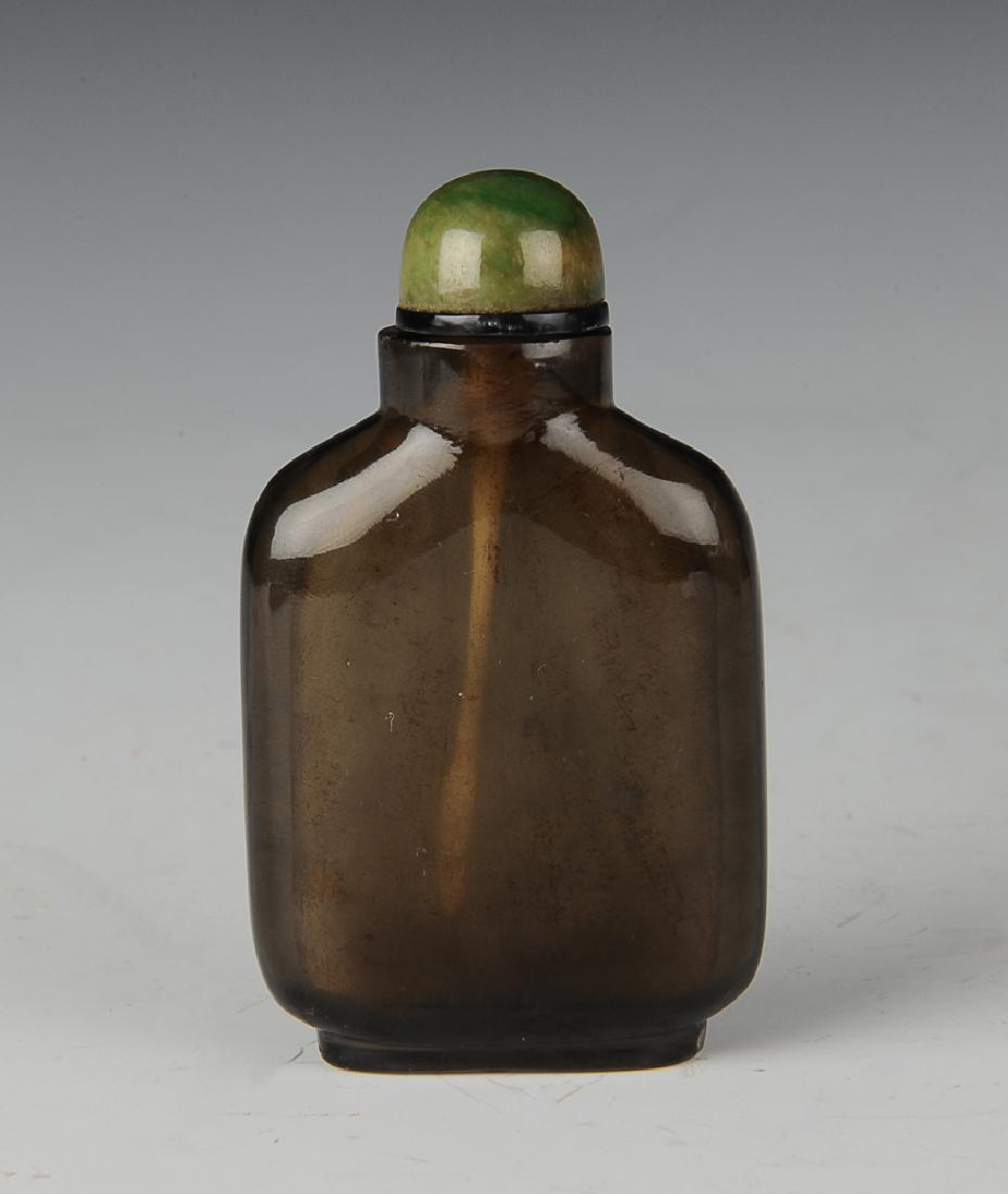 Chinese Crystal Snuff Bottle w/ Jadeite Lid, 19th C. (1 of 5)