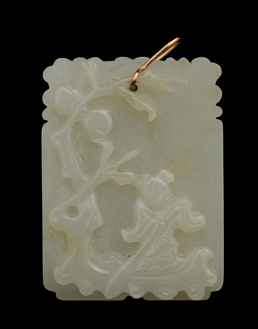 Chinese White Jade Plaque, 18th -19th Century (1 of 1)