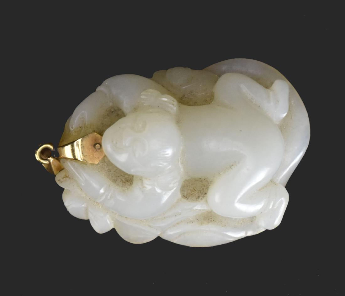 White Jade Toggle of a Boy, 18th Century (1 of 2)