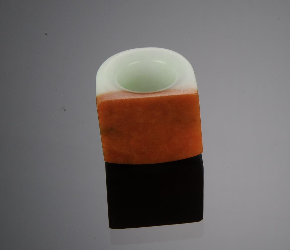 Chinese Jadeite Archer's Ring w/ Skin, 19th C (1 of 5)