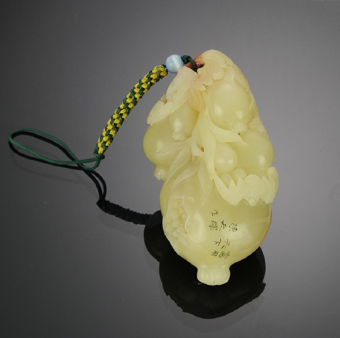 Chinese Soapstone Carving of Pomegranates, 20th C (1 of 4)