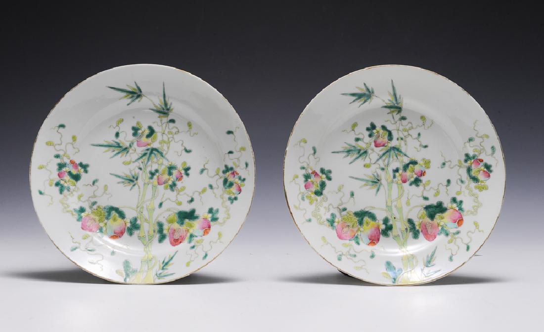 Pair of Imperial Famille Rose Plates, Guangxu (1 of 4)