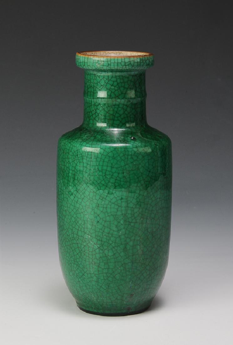 Chinese Green Ge Glazed Vase, 19th Century (1 of 7)
