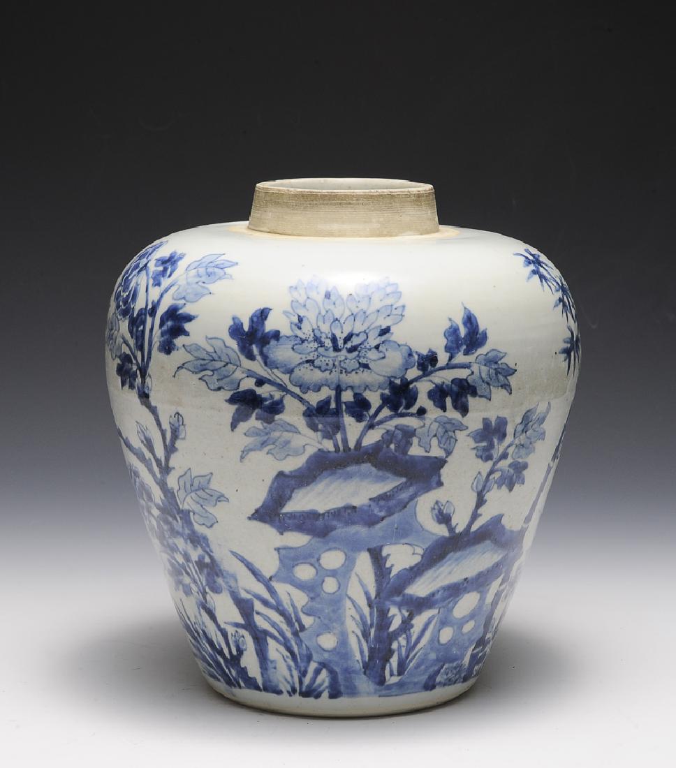 Chinese Blue & White Jar, 17th Century (1 of 6)