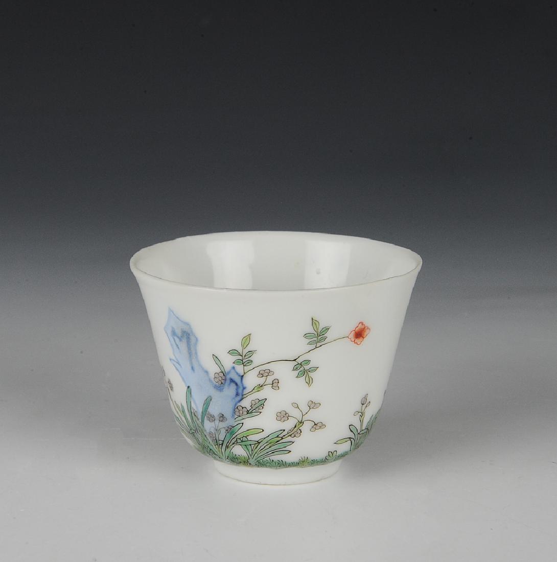 Chinese Famille Verte Teacup, 19th Century (1 of 7)