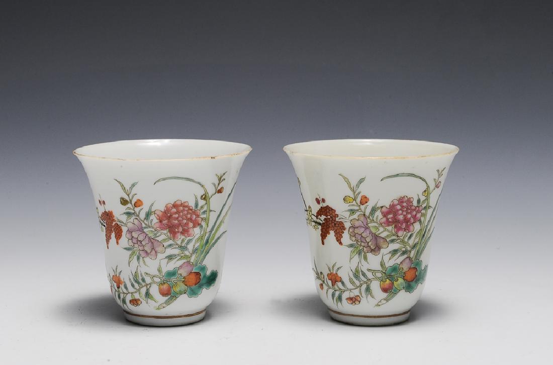 Pair of Chinese Porcelain Cups, 19th C. (1 of 6)