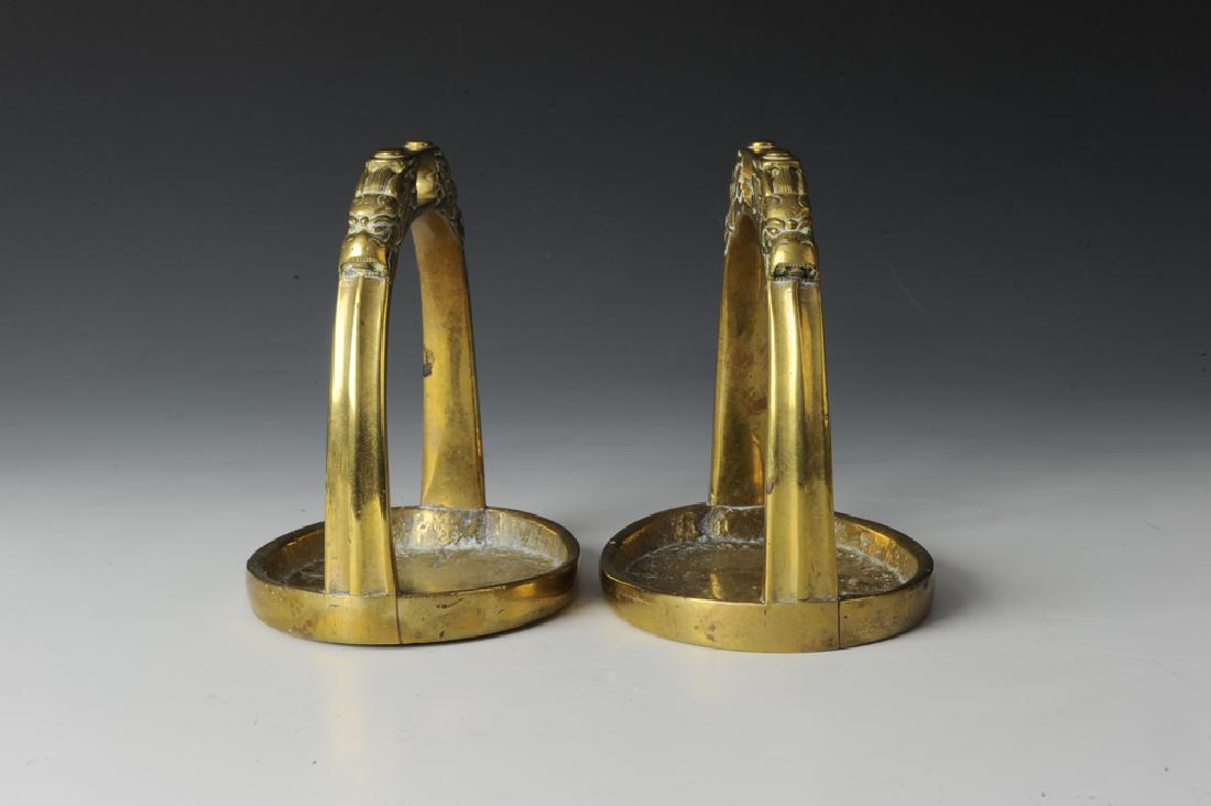 Pair of Chinese Bronze Stirrups, 18th - 19th C (1 of 6)