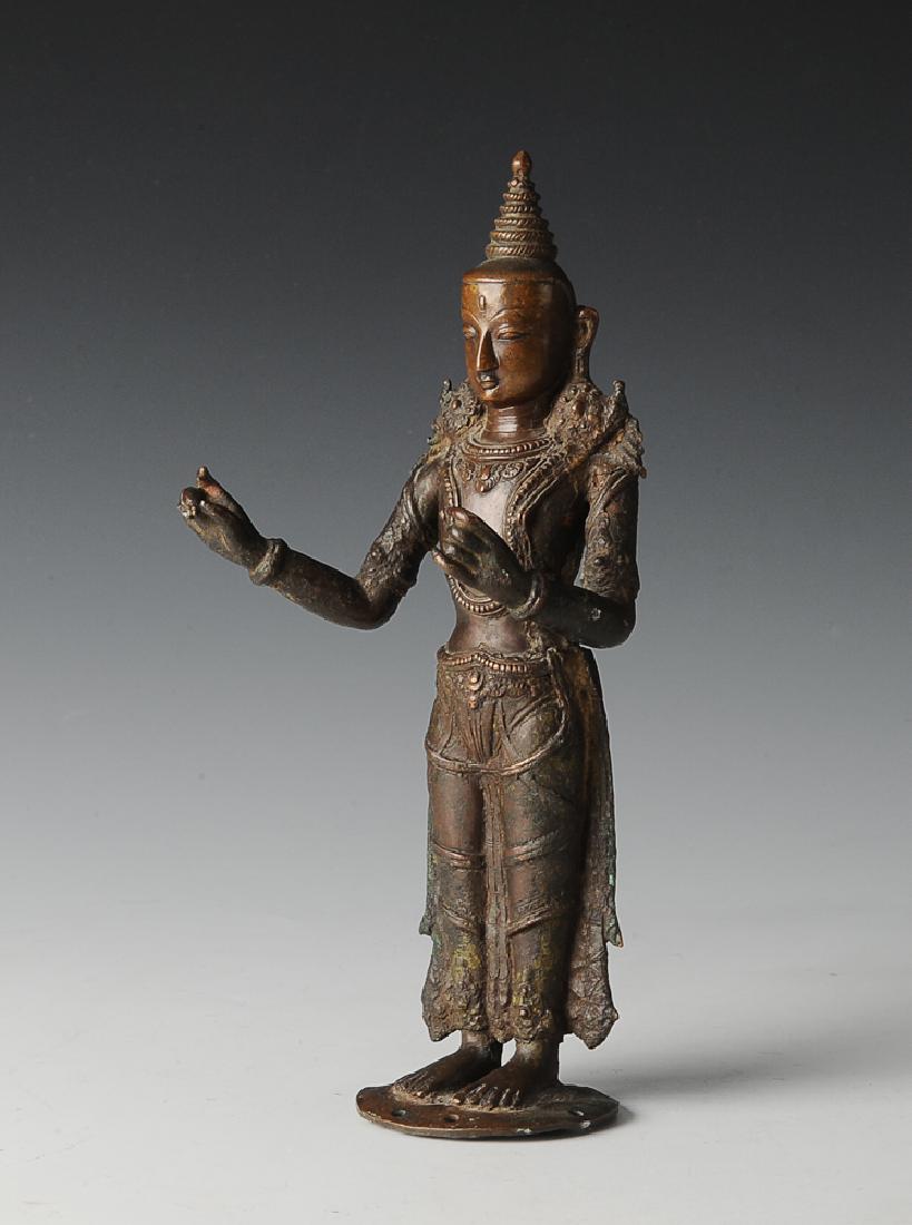 Nepalese Bronze Buddha, 15th - 16th Century (1 of 7)
