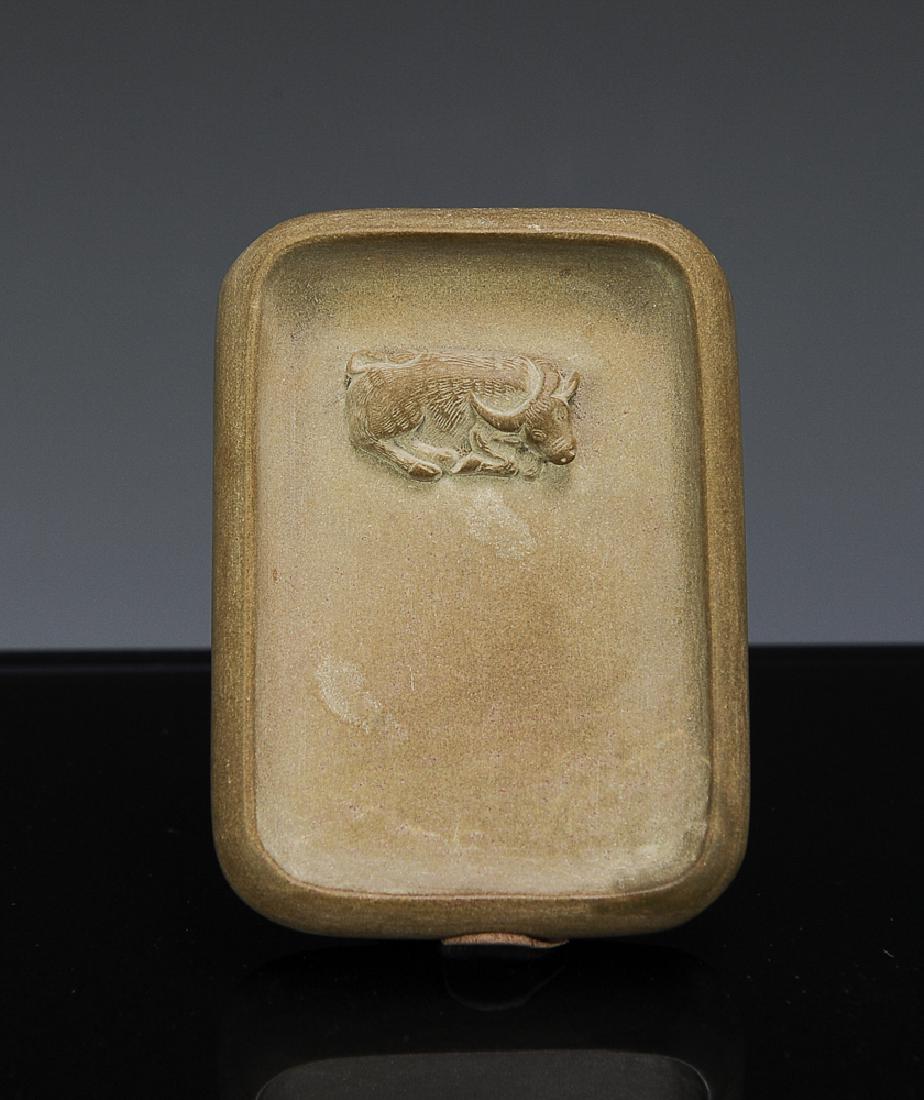 Chinese Ink Stone Carved w/ Ox, 19th Century (1 of 5)