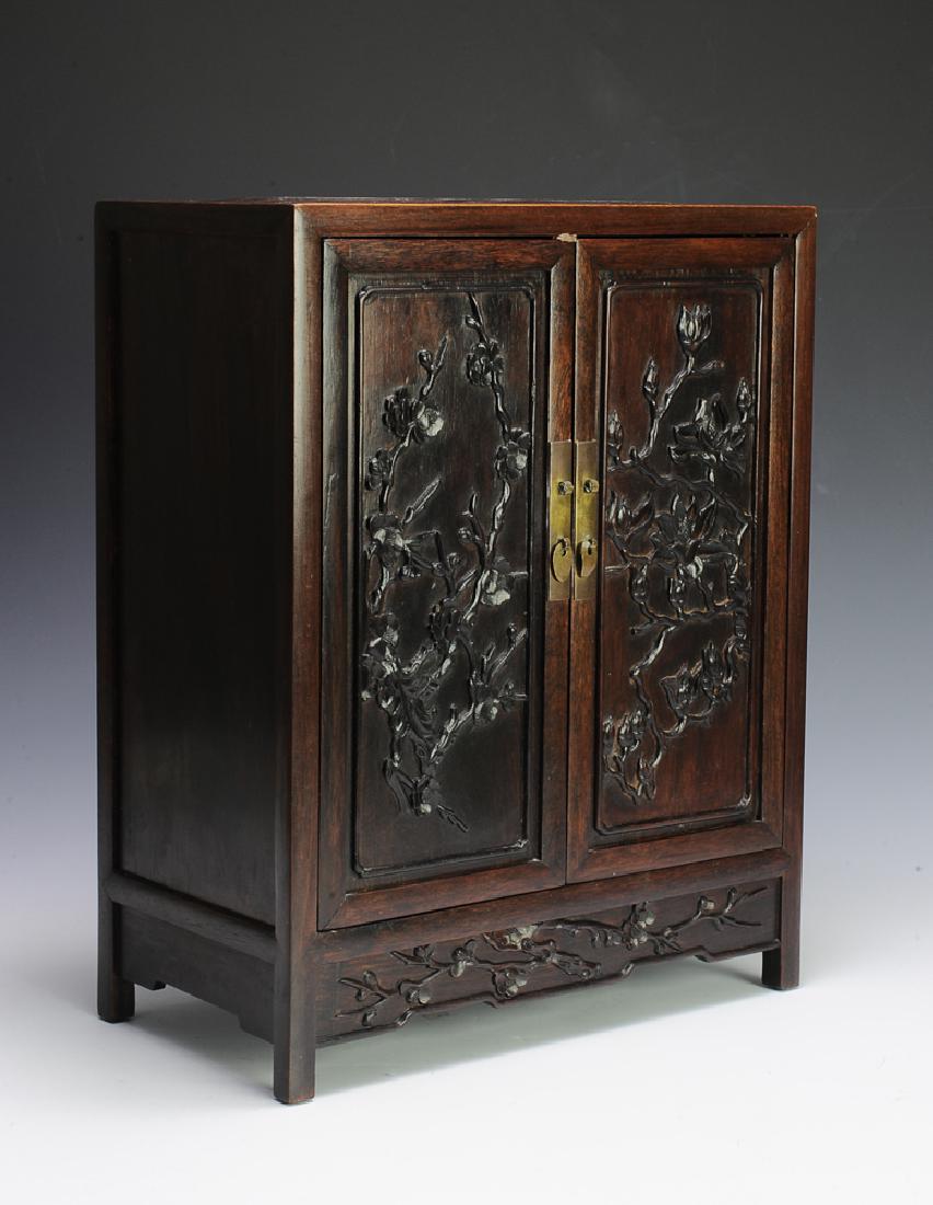 Small Chinese Rosewood Cabinet, Early 20th C (1 of 9)