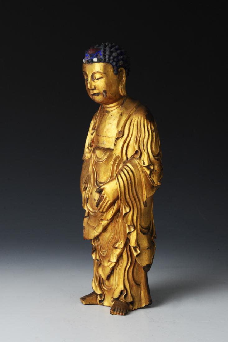 Standing Gilt Buddha, Ming Dynasty (1 of 5)