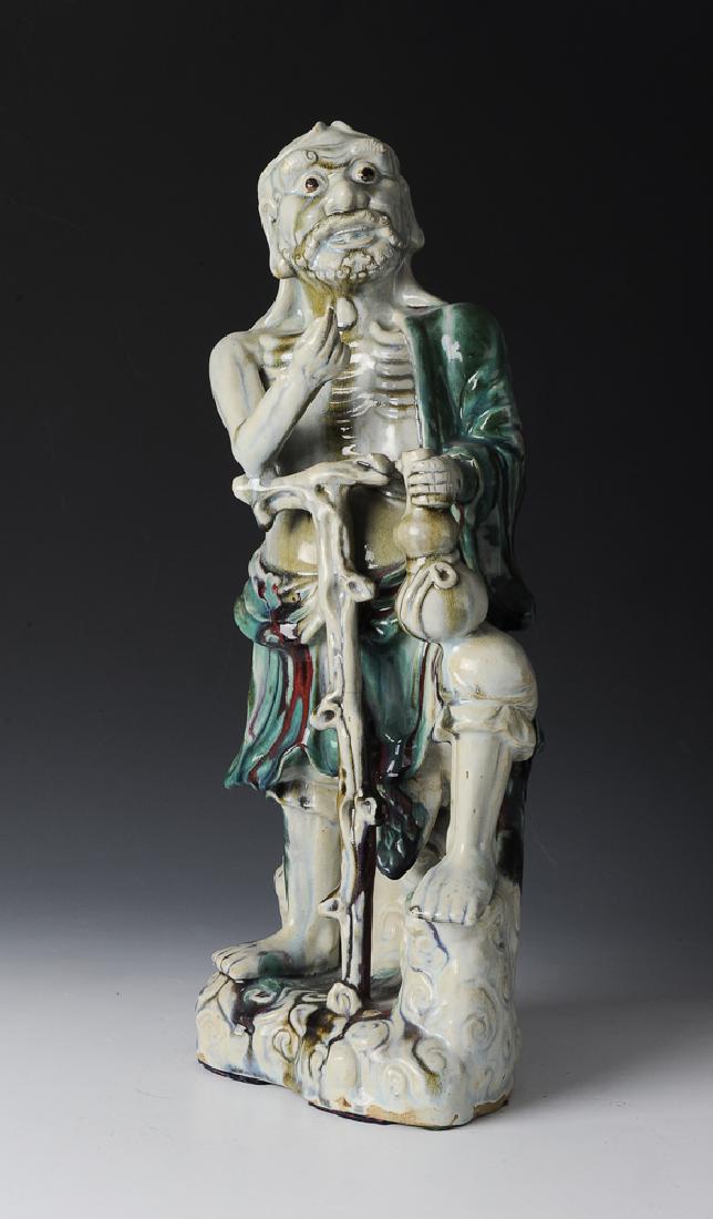 Chinese Shiwan Ceramic Luohan, 19th Century (1 of 5)