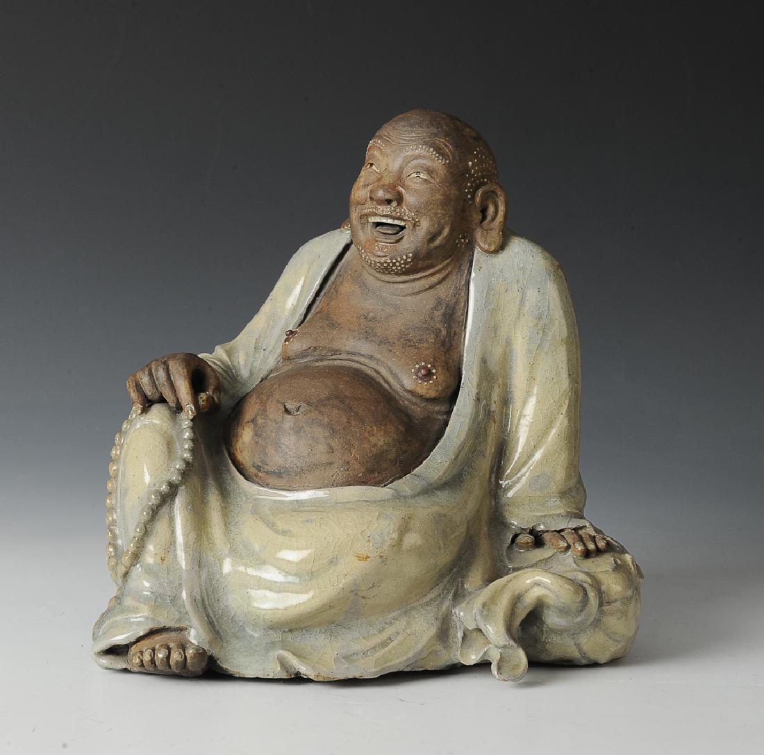 Chinese Shiwan Ceramic Budai Figure, 19th C. (1 of 10)
