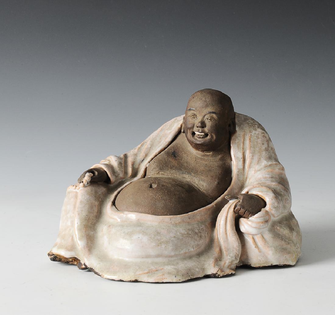 Chinese Shiwan Budai Porcelain Figure, 19th C (1 of 8)