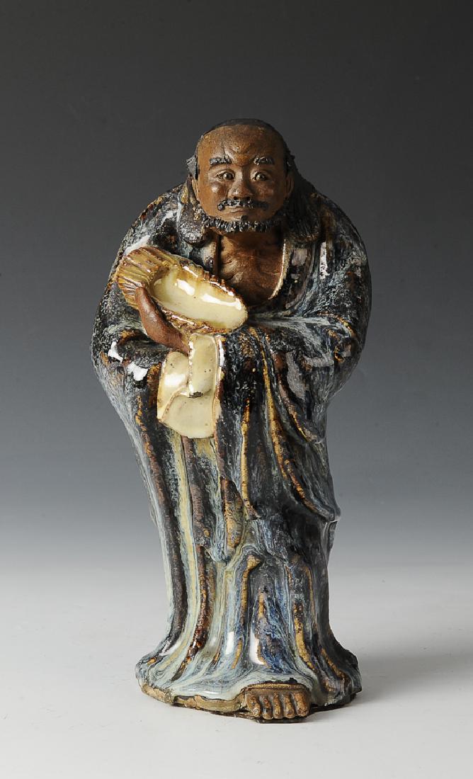 Shiwan Statue of a Luohan w/ a Shoe, 18th Century (1 of 10)
