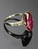 14K White Gold and Marquis Cut Pink Tourmaline