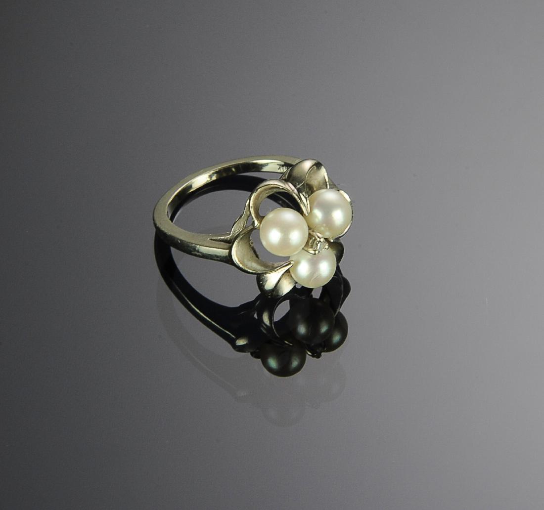 14K Gold Pearl & Diamond Ring (1 of 3)