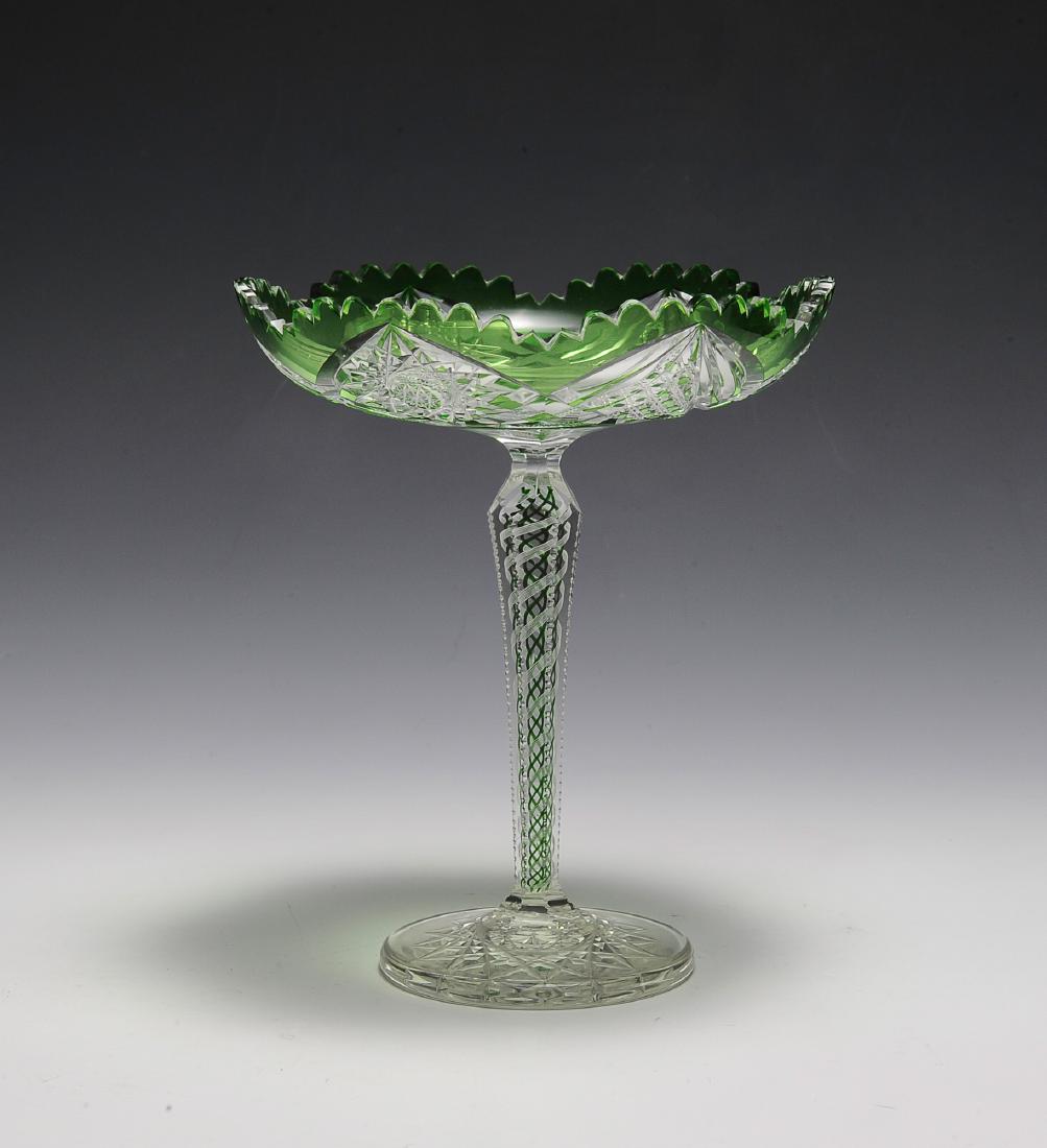 Green to Clear Compote - Swirl Stem (1 of 6)